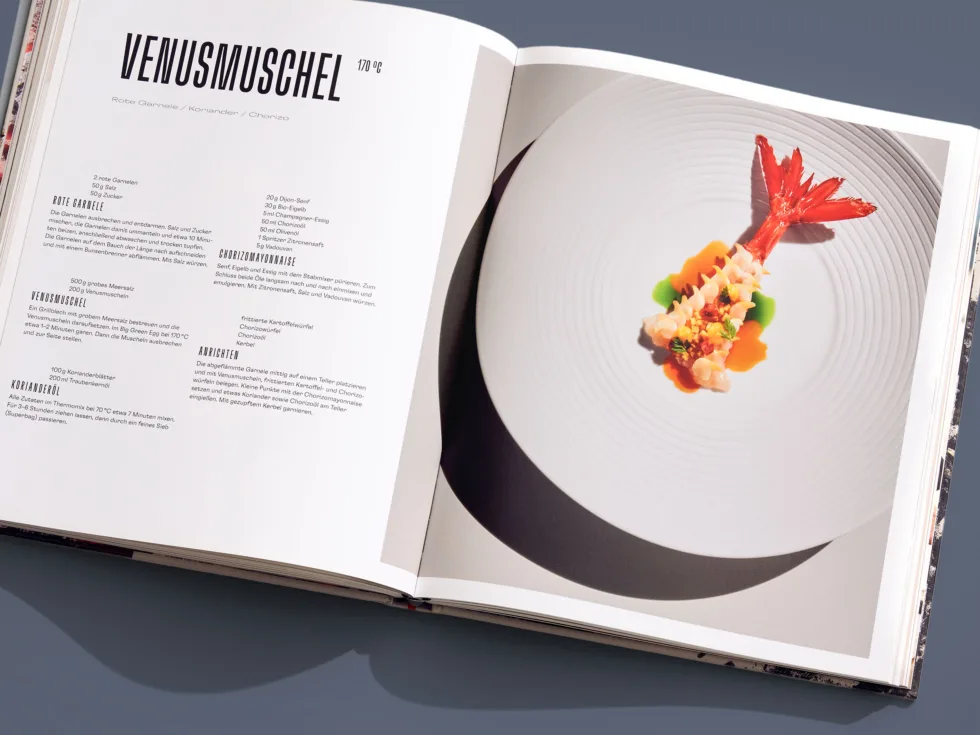 Doppelseite des innovativen Kochbuchs 